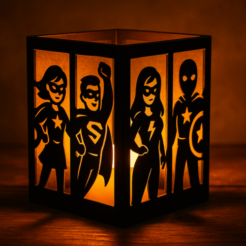 Nature Glow Steel Candle Light Box