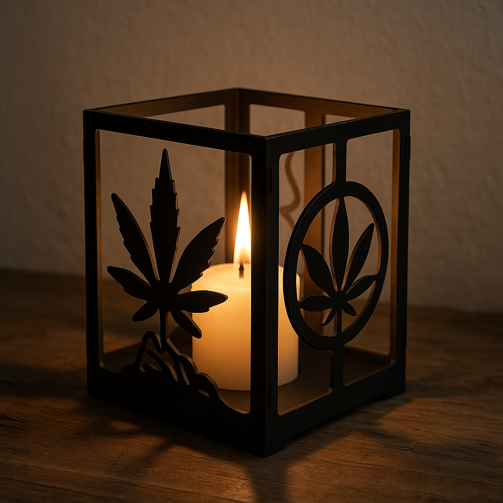 Nature Glow Steel Candle Light Box